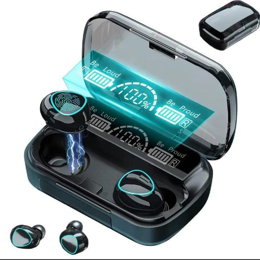 M10 Wireless Earbuds Bluetooth 5.1 with 3500mAh Charging Case